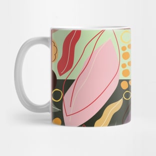 Random Colored Shapes And Flowers Illustration Mug